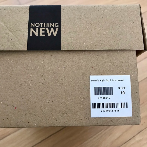 Nothing New Women’s Hollywood distressed hightop sneaker - Picture 3 of 6